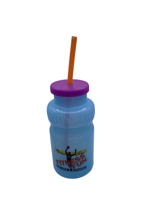 McDonald's Other - Michael Jordan Fitness Fun Challenge Water Bottle With Straw - Blue & Purple - C